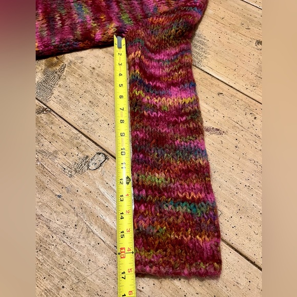 🔥🛒Ann Taylor Vintage Pink Multicolor Wool Handknit Sweater 💖 - Picture 6 of 6